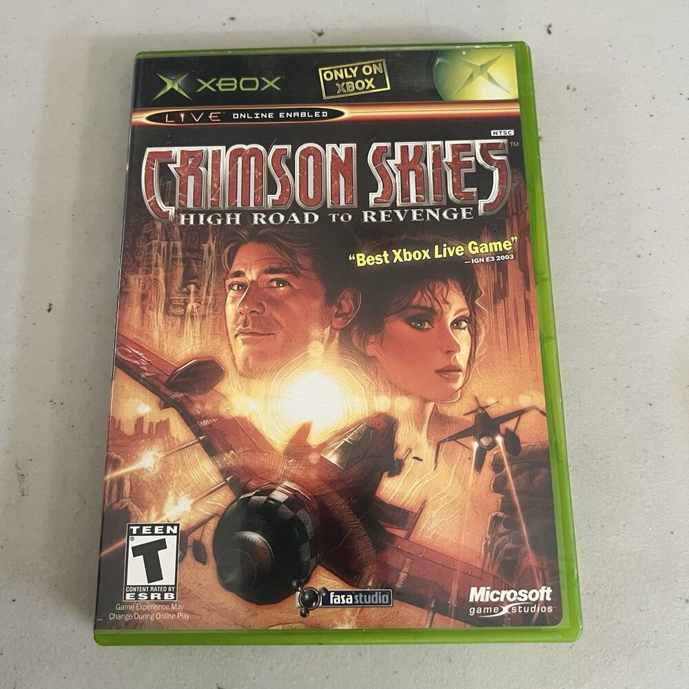 Crimson Skies: High Road to Revenge Microsoft Xbox 2003 No Scratches Complete!￼